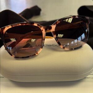 Liz Claiborne Tortoiseshell Frame Sunglasses with Brown Lenses